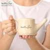 HealthAndYoga™ Flojar Ceramic Jala Neti Pot with Nostril Plugging Support