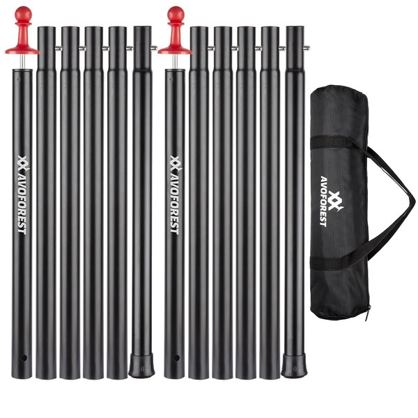 Tent Poles for Tarp, AVOFOREST Camping Tent Tarps Poles Adjustable