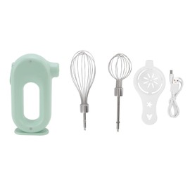 Electric Hand Mixer 3 Speeds Anti Slip Handle Design Safe Household Handheld Milk Frother Foam Maker 5V 20W Green