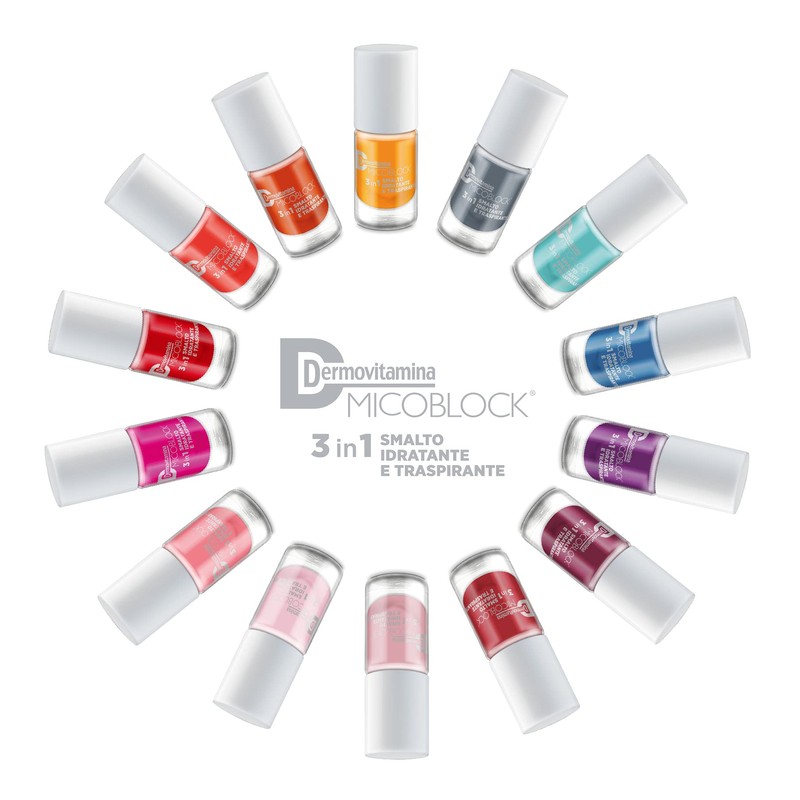 Dermovitamina - Dermovitamina Micoblock Moisturising Nail Polish, Red, 5 ml