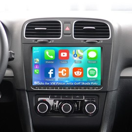 Car Radio for VW Passat Jetta Golf Skoda Polo, [1G+32GB] 9 inch Touch Screen Android Volkswagen Stereo with Wireless CarPlay Android Auto Bluetooth GPS WiFi FM+Backup Camera