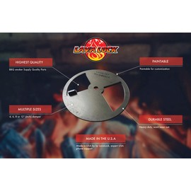 LavaLock Smoker Pinwheel bbq air damper pit grill vent, STEEL 4 6 8 12 (12" diameter)