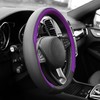 FH Group Geometric Chic Microfiber Leather Steering Wheel Cover –