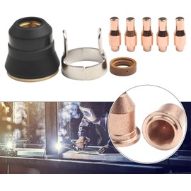 13Pcs Plasma Cutting Consumables Kit fit for Harbor Freight Titanium 45A Plasma Cutter, Nozzles and Electrodes 56811 Electrode 56576 Tip 56255,1279349948