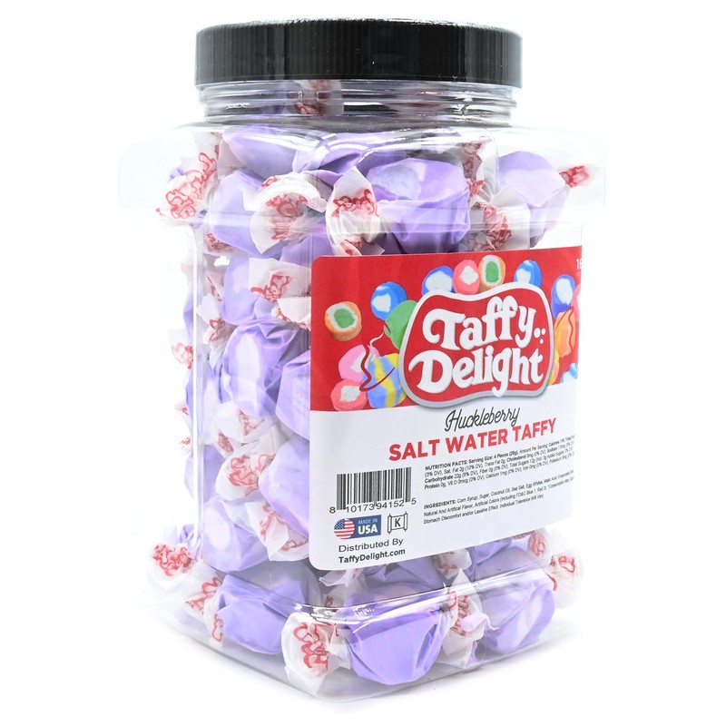 Taffy Delight Salt Water Taffy (16oz, Huckleberry)