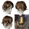 AYunhe Short Curly Wavy Human Hair Toppers for Women and