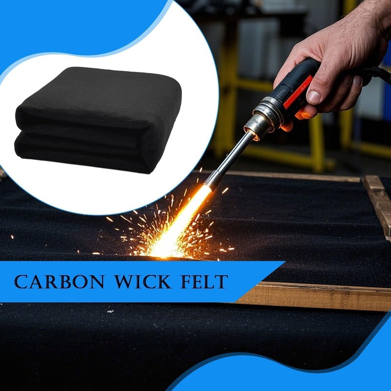 Hxszk Carbon Felt Wick Welding Blanket - Heavy-Duty Fireproof Fabric