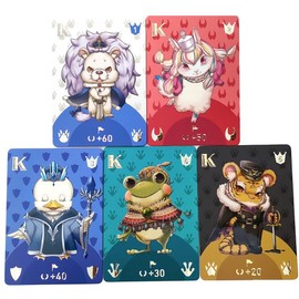 Trick Takers KINGS Compact Edition with 5 Deluxe King Cards, Board Game (2-5 Players, 30-40 Minutes), Trick-taking Card Game that can also be used as Playing Cards, Japanese & English Instruction
