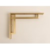Satin Brass Art Deco Solid Brass Brackets | Brass Shelving