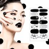 20 Sheets 280 Pieces Black Nail Wraps Self Adhesive Full