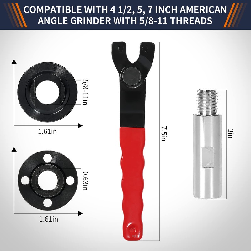 Pomsare Angle Grinder Wrench, Locknut Grinder Spanner Wrench Flange Nut