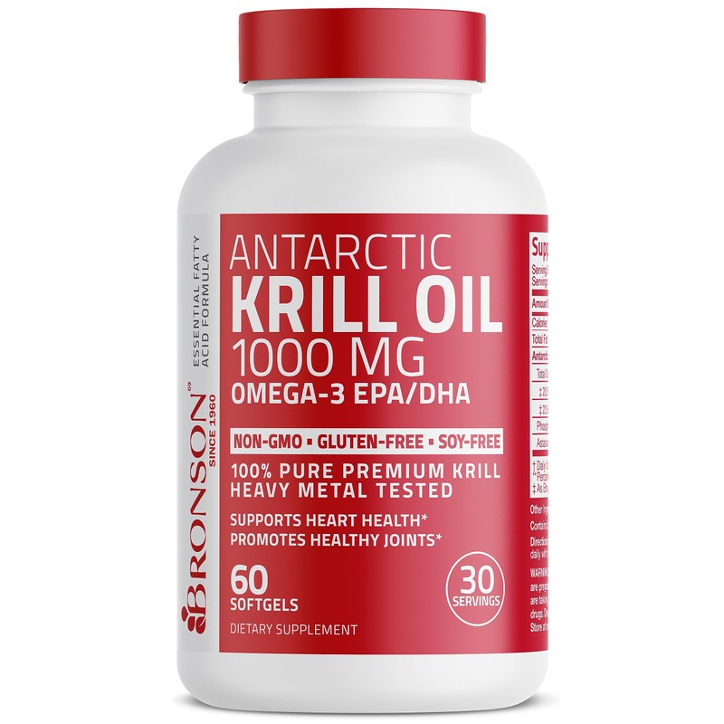 Bronson Antarctic Krill Oil 1000 mg with Omega-3s EPA, DHA,