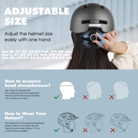 Shinmax Adult Bike Helmet for Adult & Men & Women - Lightweight Adjustable Baseball Cap Style Cycling Helmet With Visor for Urban Commuters & Road Biking