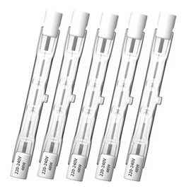 Klarlight R7S Halogenlampen 48W, 78MM R7s Halogenstab Dimmbar Warmweiß 2800K, Doppelseitige lineare Flutlichter, J Typ J78 Leuchtmittel für Arbeit, Landschaftsleuchten, Deckenleuchten, 5 Stück