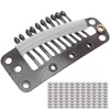100pcs 10 Teeth Wig Clip Stainless Steel DIY Hairpiece Snap