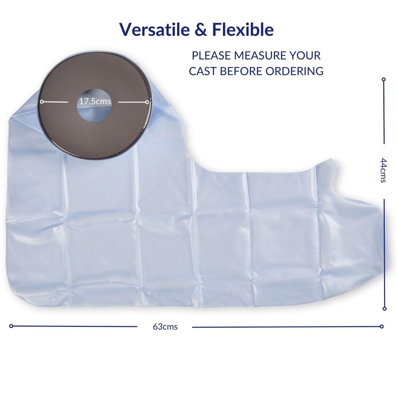 StrideOn Waterproof Long Full Arm Cast Cover – Reusable Cast