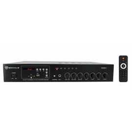Rockville Commercial 70v Amplifier+Slim Black Restaurant/Bar