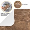 Brown Marble Texture Absorbent Dishes Drainer/Rack Mat for Countertop Small