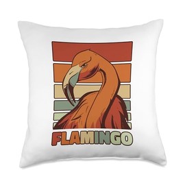 Pink Big Flamingo Pants Stuffed Animal Plush Gifts Retro Lesser Phoenicopterus American Lover Flamingo Throw Pillow, 18x18, Multicolor