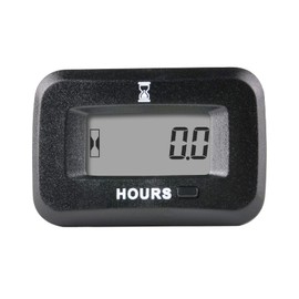 Jayron Snap-in LCD Operating Hour Meter AC/DC 5-277V Voltage, Resettable Maintenance Reminder, Waterproof for Small Engines, Such as Lawnmowers, Generators, Air Compressors, Motorcycles
