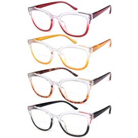 Eyekepper 4-pack Bifocal Reading Glasses Women Bi-focal Readers Two Tone 1.5