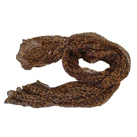 Fat-catz-copy-catz New Ladies Womens Soft Leopard Animal print Ladies Long Scarf, Shawl, Wrap, Sarong (Brown small animal)