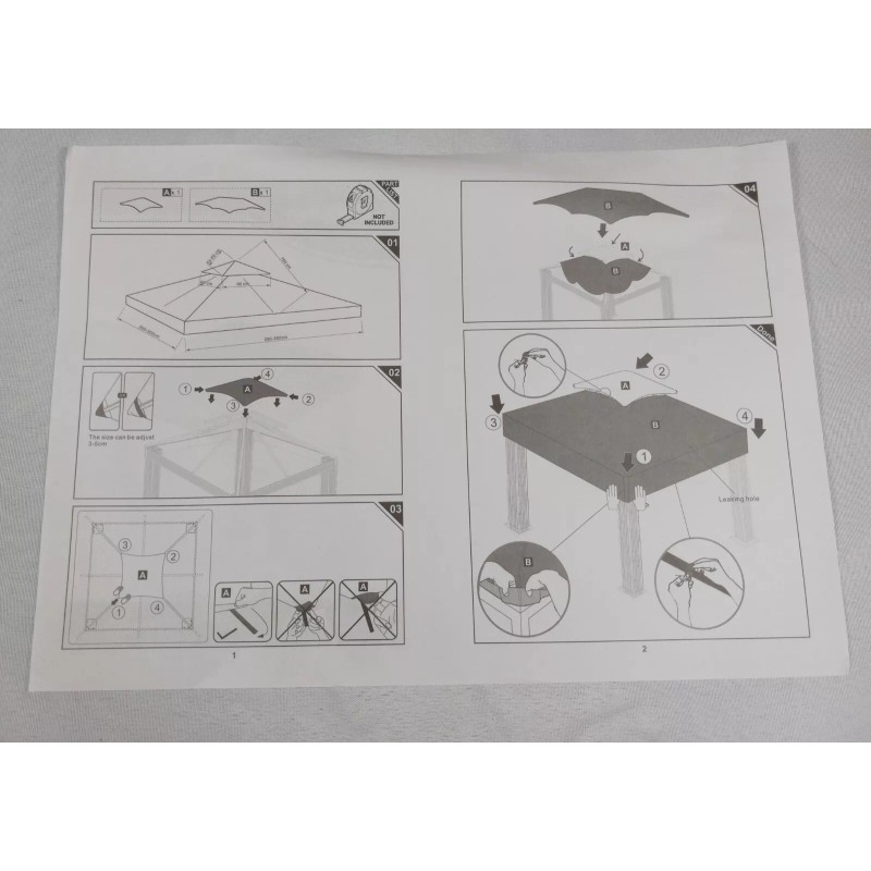 Outsunny Gazebo 2 Tier Canopy Cover Replacement 84C-041 Size 9.84