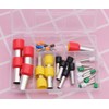 QUUPY Pack of 40 stainless steel + plastic notches, round