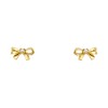 14k Yellow Gold Bowtie Stud Earrings with Screw Back