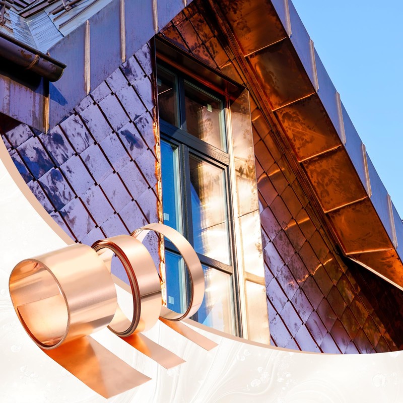 PATIKIL 0.1mm x 10mm x 4000mm Copper Sheet Roll, 99.9%