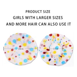 TSUOUKL4 Stück Duschhaube,Wasserdichte Duschhauben Damen, Wiederverwendbare Duschkappe für Mädchen Frauen Kosmetik Zuhause Hotel Reisen