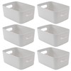 SA Products 6 Pack Plastic Storage Boxes Colourful Storage Baskets