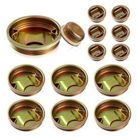 CHEUNGHAO 12 Pack Steel Bung Plug Drum Bung 2 and 3/4 Inch Bung Hole Cap 55 Gallon Drum Caps Metal Bungs Bung Caps with Plated Coated for 55 Gallon Barrel Drums