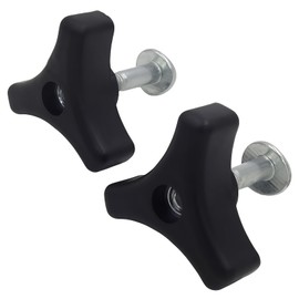 ELIFEPARTS Lawn Mower Handle Knobs Nut & Bolt Set – Replacement for Craftsman Honda Husqvarna Poulan Riding & Push Mowers | Durable Plastic Knob with Zinc-Plated Bolt, Easy Install (2 Sets)