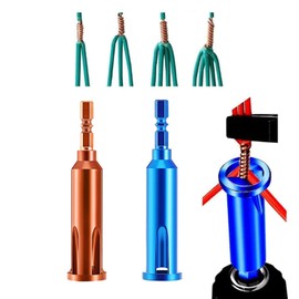 Pionusy Wire Cable Stripper Set, Cable Wire Twisting Tool, Hexagon Shank 1/4 Batch Head, 3 and 5 Ways, 2 Pieces