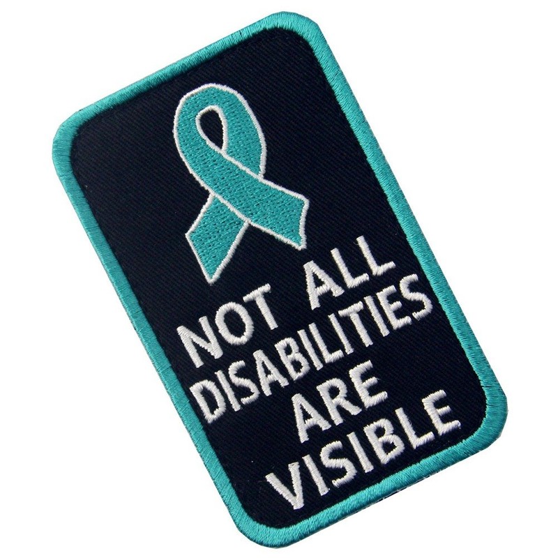 Not All Disabilities are Visible Vests/Harnesses Service Dog Emblem Embroidered