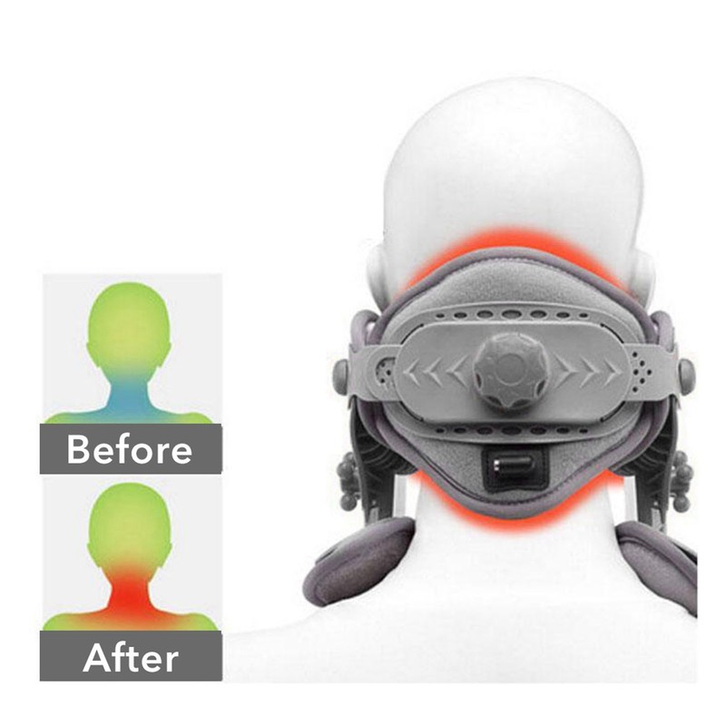 Cervical Neck Traction Device Adjustable Household Electric Hot Compress Neck