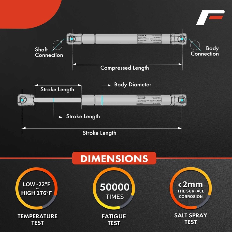 Frankberg 2x Gas Struts Bonnet Compatible with R.a.n.g.e R.o.v.e.r AWD