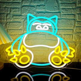 Bulbasaur Neon Signs for Wall Decor, USB Powered for Bedroom Bar Store Birthday Party Man Cave Christmas Supply Gifts Lighting Home Outdoorfun:_Snorlax-2