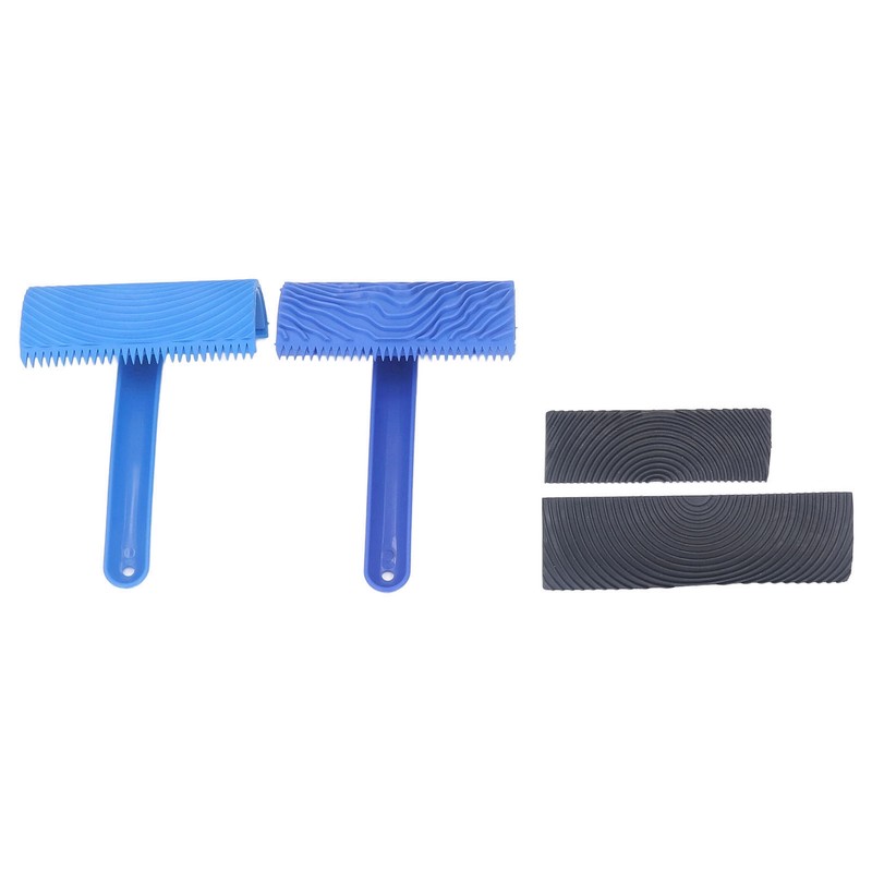 Wood Graining Painting Tool Set Soft Rubber 4Pcs Wood Grain