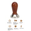 Coffee Tamper with Wooden Handle Detachable Comfortable Grip Easy To