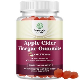Natures Craft Gomitas de Vinagre de Manzana con la Madre, 60 Gomitas                                                                                  