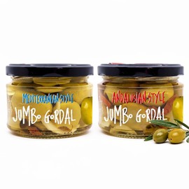 Chef Ole Spanish Olives Pitted | Mediterranean Style & Andalusian Style | Jumbo Gordal Green Selection | Cocktail Ready for Martinis, Snacking and Charcuterie | 10 oz, 2 Pack