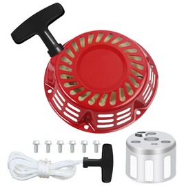 Pull Starter for Hon-da GX120 GX160 GX200 GX140 Recoil Starter 4HP 5.5HP 6.5HP 168F Generator 212CC 6.5 7HP 173cc R210 Engine Engine, Starter Rope Replacement Parts Kit