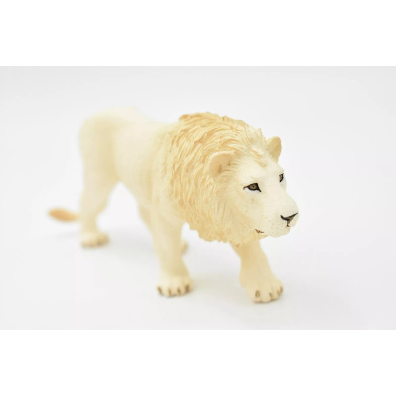 MOJO TOYS Lion, White, Museum Quality Plastic Replica 6" M085-B605