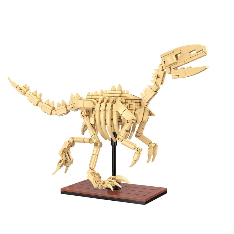 CaDA Velociraptor Dinosaur Skeleton - 256 Piece Brick Model Kit