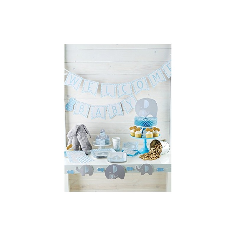 Creative Converting Little Peanut-Boy Square Paper Dessert Plates (8 Count),