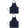 QWORK Lightweight Denim Work Apron With Pockets, 2 Pack Adjustable