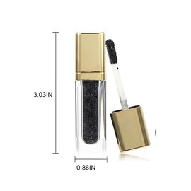 Kilshye Glitter Liquid Eyeshadow Shimmer Eye Shadow Metallic Eyeshadows High Pigment Eyes Shadow Long Lasting Waterproof Eyes Liquid Makeup for Women and Girls Pack of 1 (G- Black 12)