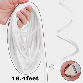 U0U Backer Rod 1/4 Inch,Triangle EPDM Rubber Backer Rod,White Concrete Crack Filler Caulk Saver for Driveway and Wall Cracks